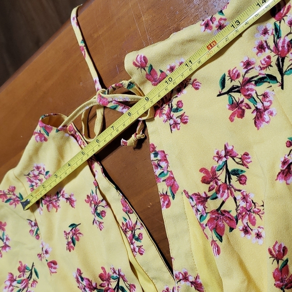 XOXO floral yellow High low maxi dress XL - Picture 9 of 16